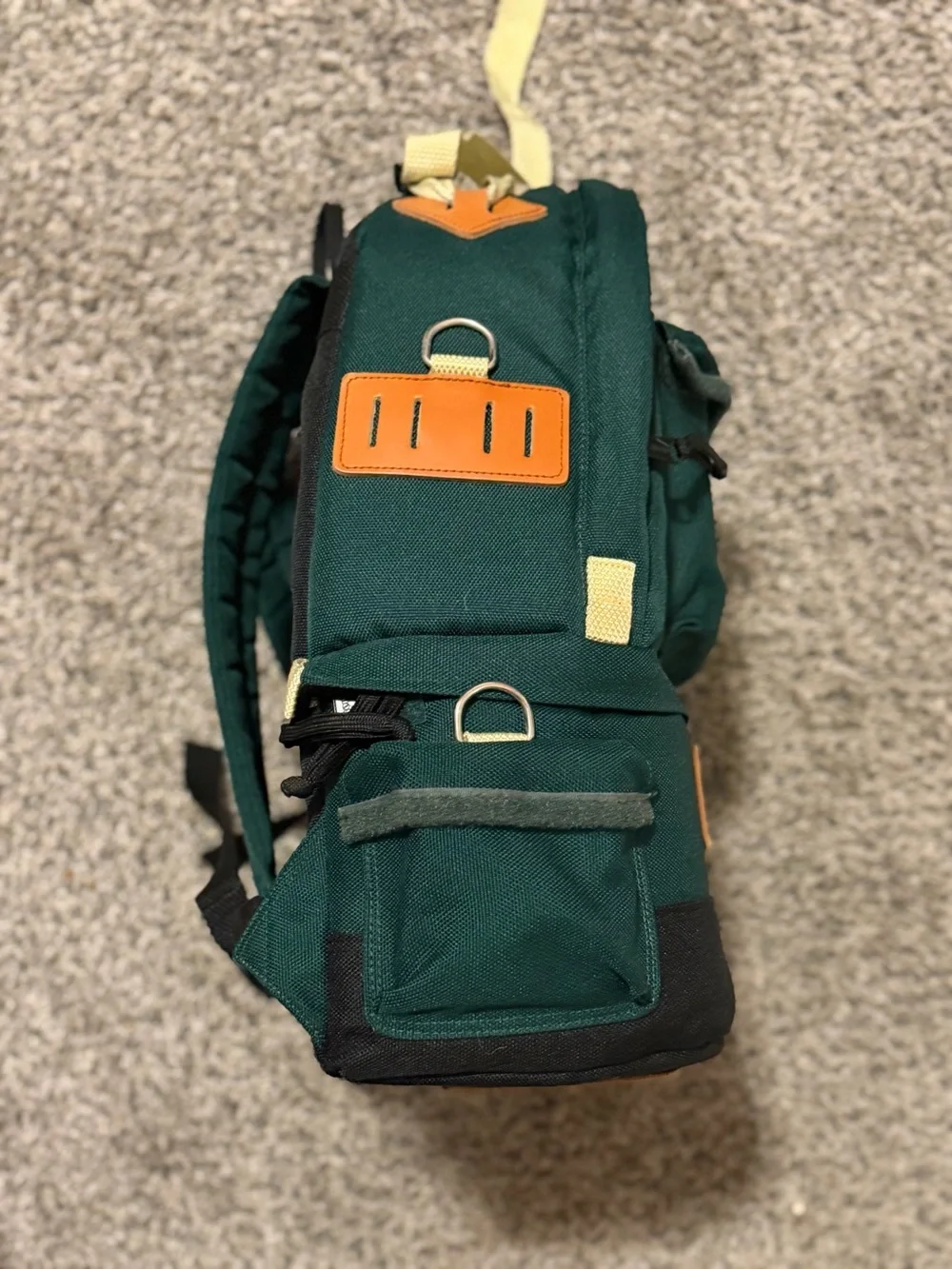 Canon Dark Green and Black Backpack with Tan Trim
